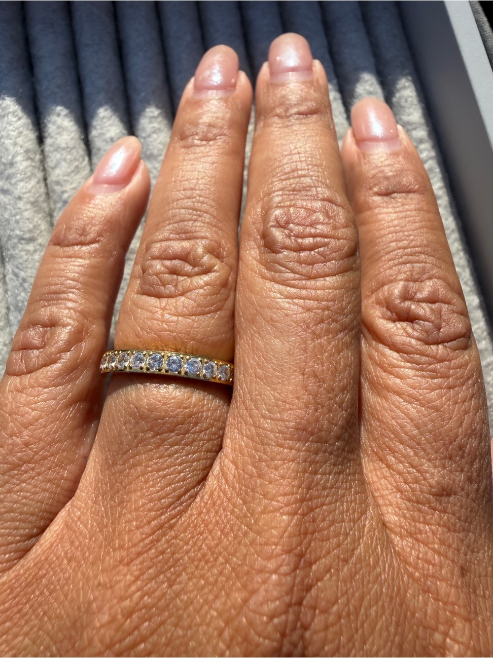Classic Gold Diamond-Style Eternity Band - Gold